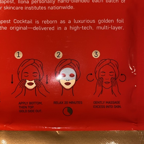 ILONA BEAUTY Budapest Cocktail Advanced Conduction Foil Mask 2 sheets / pkg 22mL - Picture 10 of 16